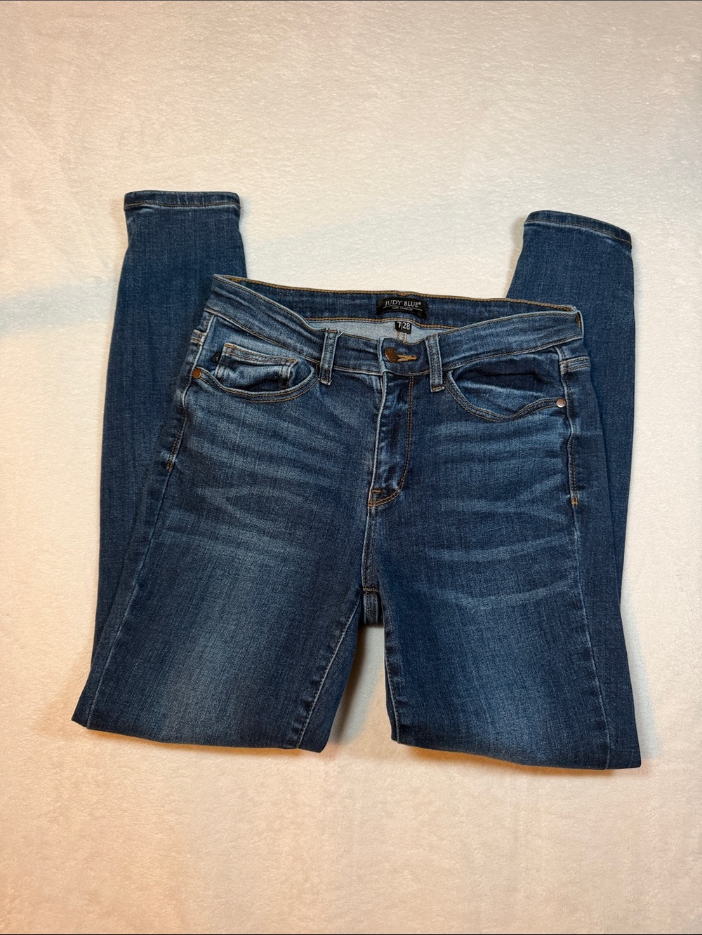 Judy Blue Skinny Jeans in Dark Blue Wash